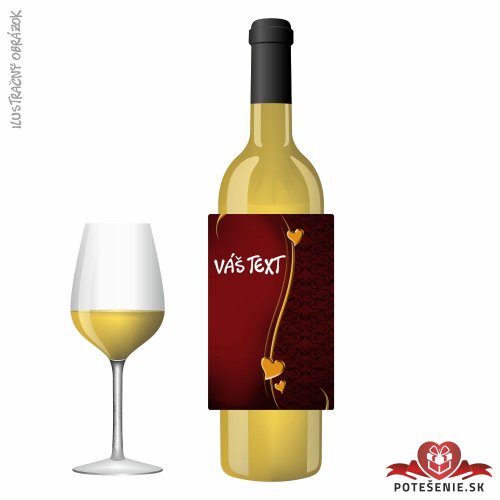 Valentínske darčekové víno, motív V014