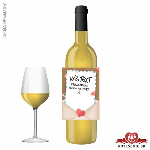 Valentínske darčekové víno, motív V011