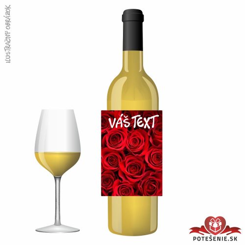 Valentínske darčekové víno, motív V009