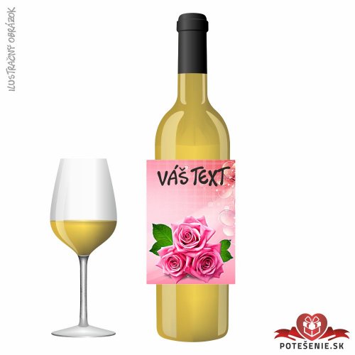 Valentínske darčekové víno, motív V007