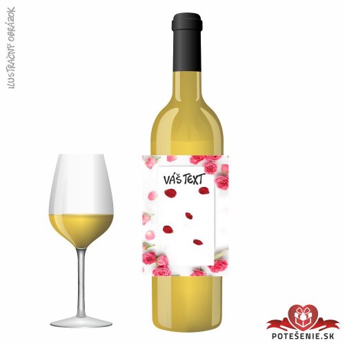 Valentínske darčekové víno, motív V006 - Valentínske víno