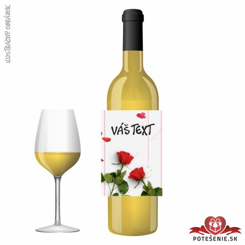 Valentínske darčekové víno, motív V004