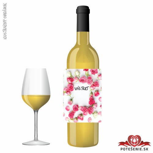 Valentínske darčekové víno, motív V001