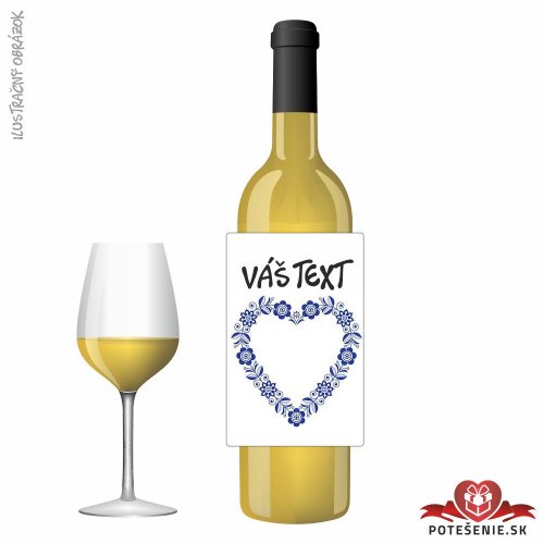 Valentínske darčekové víno, motív V077