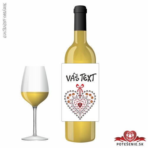 Valentínske darčekové víno, motív V079