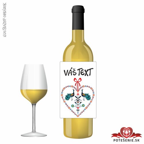 Valentínske darčekové víno, motív V080 - Valentínske víno
