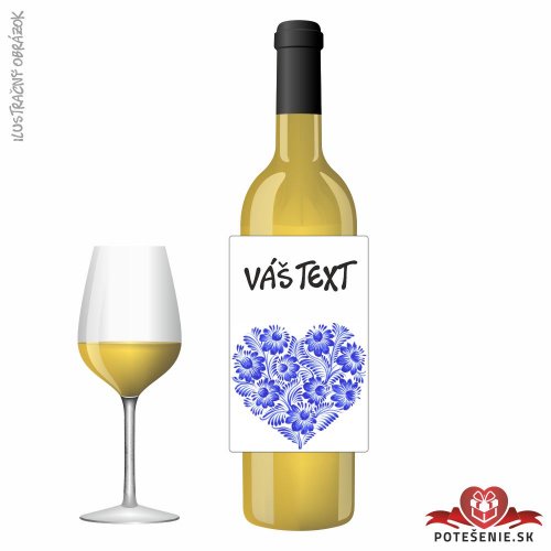 Valentínske darčekové víno, motív V082