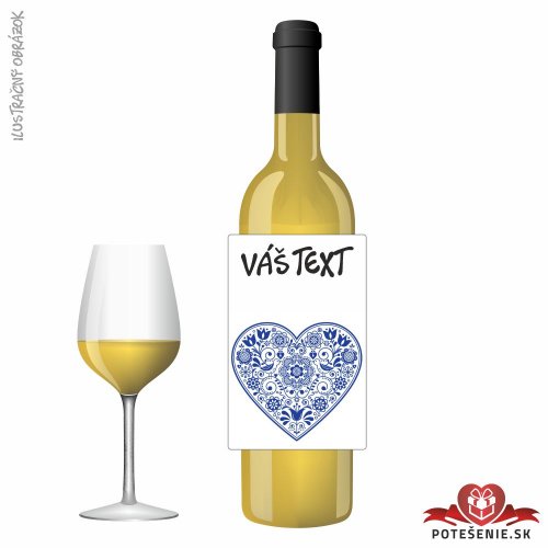 Valentínske darčekové víno, motív V086