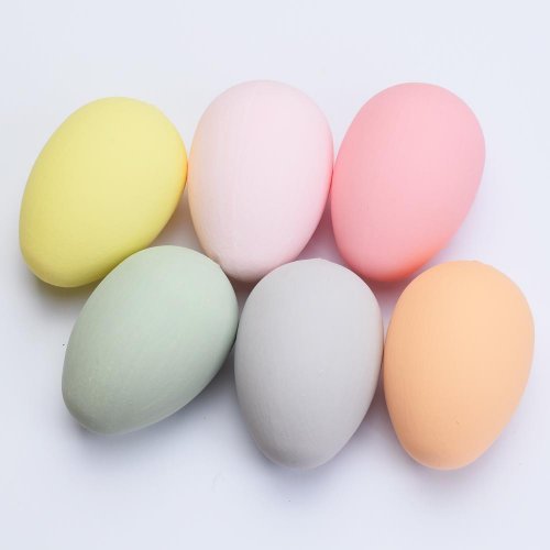 Vajíčka plast farba 4x6cm 6ks