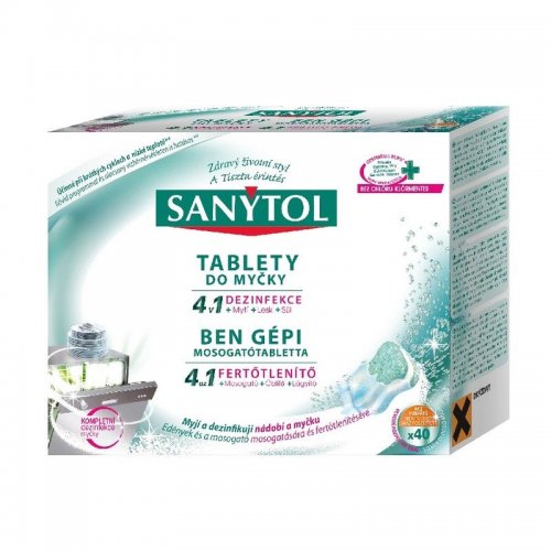 SANYTOL 4 v 1 tablety do umývačky 40 ks - SANYTOL