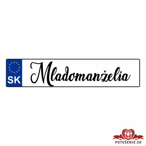 Svadobná ŠPZ, motív S021 - Mladomanželia