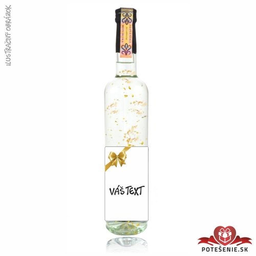 Vianočná vodka / borovička so zlatom, motív V021