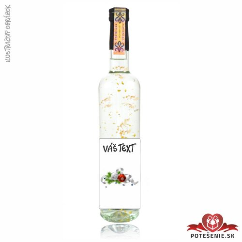 Vianočná vodka / borovička so zlatom, motív V026 - Vianočný alkohol