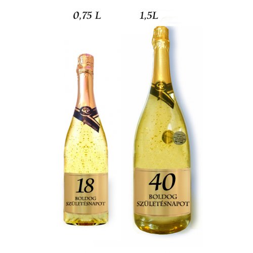 Boldog születésnapot (életkorral 0-99 év között) Gold - Akostné odrodové vína