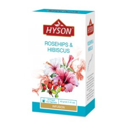 HYSON Rosehips & Hibiscus 40g (20 porcií x 2g)