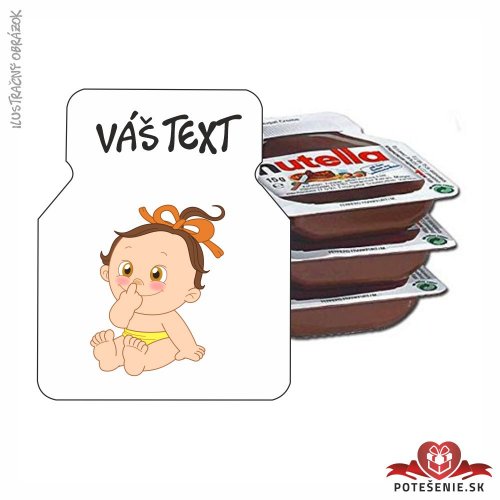 Mini Nutella na krstiny, motív K002