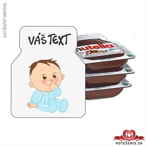 Mini Nutella na krstiny, motív K008