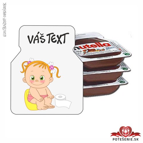 Mini Nutella na krstiny, motív K010