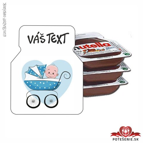 Mini Nutella na krstiny, motív K031