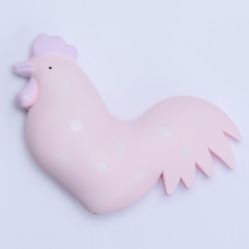 Kohút plastový ružový 10x6,5 cm