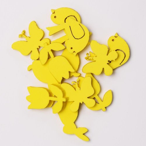 Motýľ / vták / zajac / kvet 3/3/4/3,5cm žltá