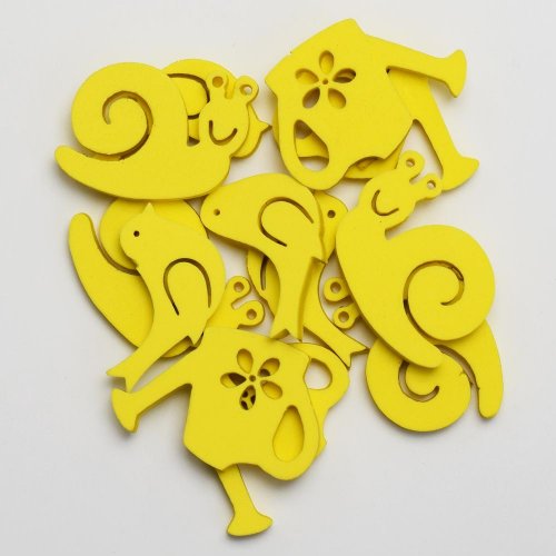 Slimák / vták / krhla 5/4,2/4,7cm žltá