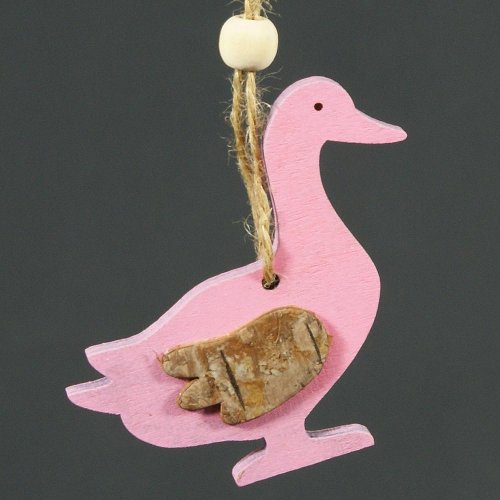 Drevená závesná hus: Jemná dekorácia 7 cm