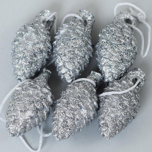 šišky záves s/6 strieb. poly