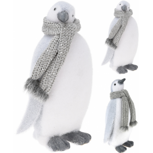Tučniak so šálom 3  - Vianočné figúrky