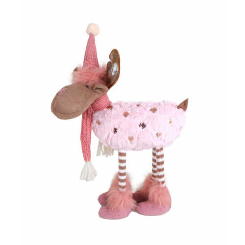 Vianočná dekorácia Sob ružový  