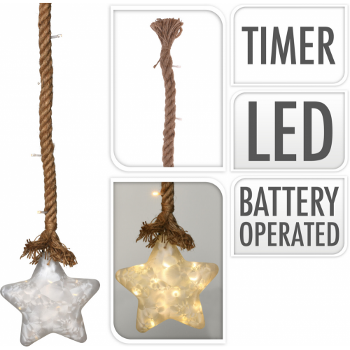 Hviezda sklenená na lane  