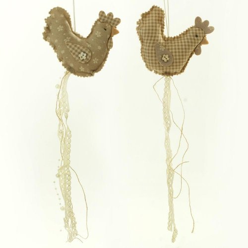 Textilný závesný kohút: Farebný mix 12 cm