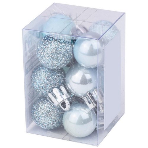 Gule vian. plast s/12 2cm 042 bl. modrá - Vianočné dekorácie a ozdoby