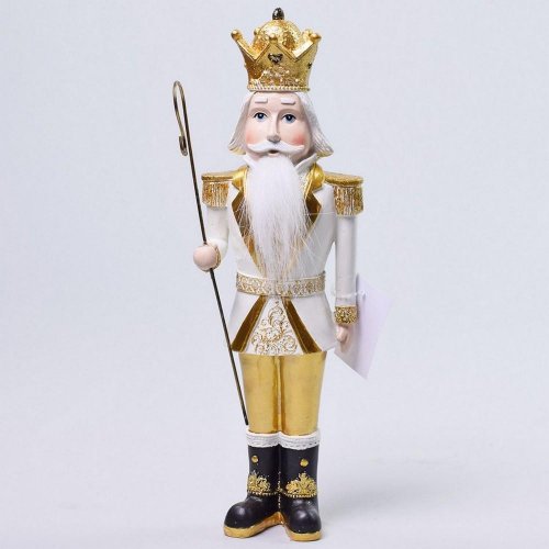 Kráľ bielozlatý 30,5cm polyres
