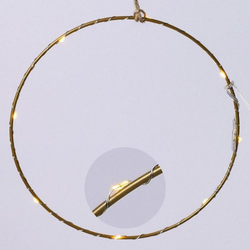 Led kruh kov zlatý 19,5x0,5x19,5cm