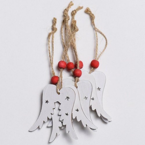 Drevené krídla biela 6*6*0.3  s/6