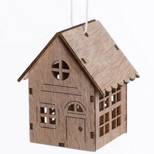 Drevený domček natural 6,5x5,5x8cm