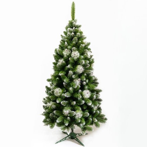 Vianočný strom biely gh12 s chocholcami 180 cm