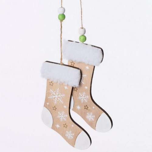 Drevené ponožky natur 48x11x1