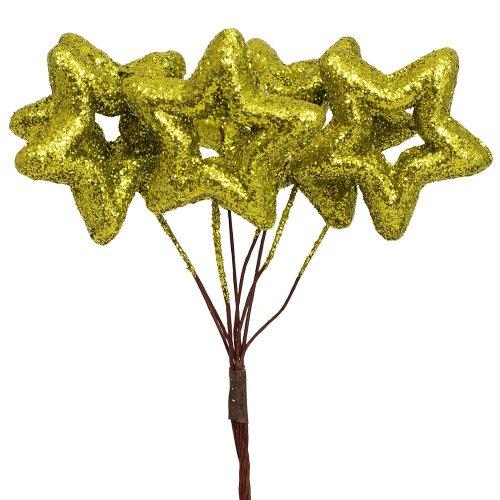 25fl0551 hviezda glitr.5cm green s/6 super cena