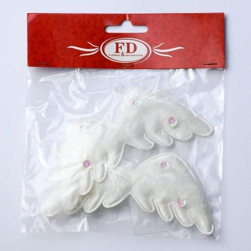 Krídla na štipci biele 12 cm s/2