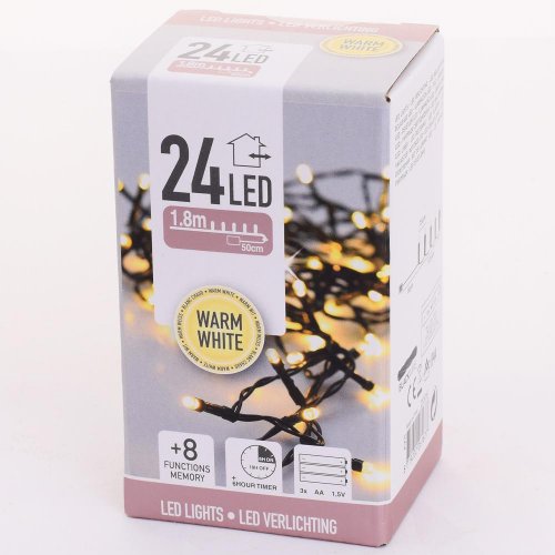 Led svet/24/ ww,ind/out,timer,bat,funk8 - Vianočné osvetlenie