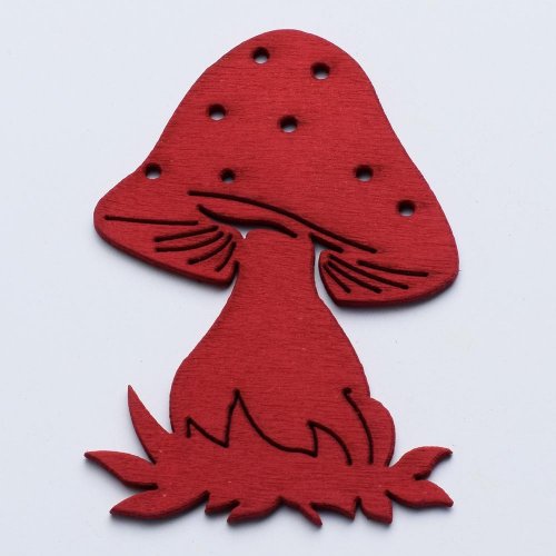 Výrez huby s/10 7cm červené