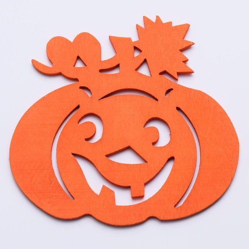 Výrez tekvice s/4 10cm oranž - Jesenné dekorácie