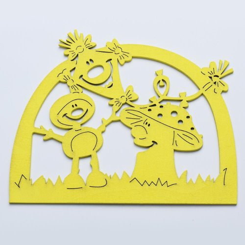 Výrez jeseň s/3 8cm žltý