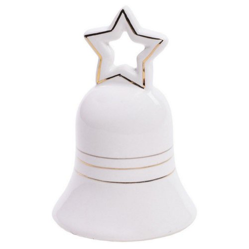 Zvonček porcel. 5,5x5,5x9cm bie