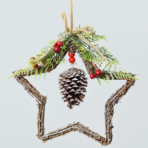 Záv.veniec hviezda 26x26x6cm