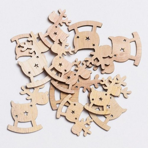 Drevený jeleň natur 17x6x0,3 s/12