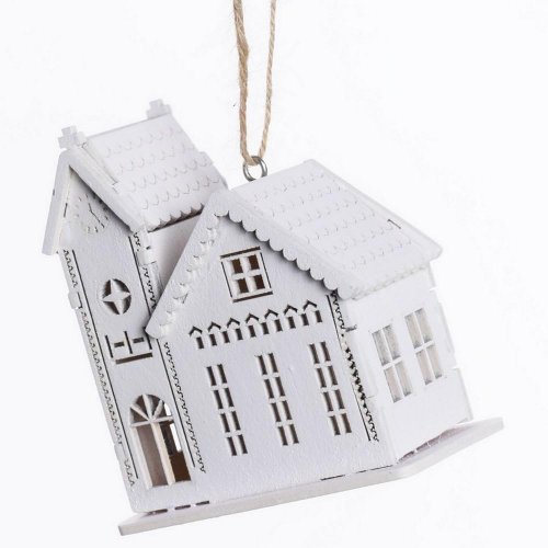 Drevený kostol biely 9x8x5cm