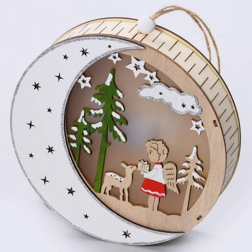 Led závesná guľa 18x4x18cm - Vianočné dekorácie